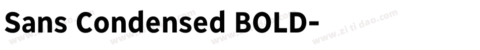 Sans Condensed BOLD字体转换
